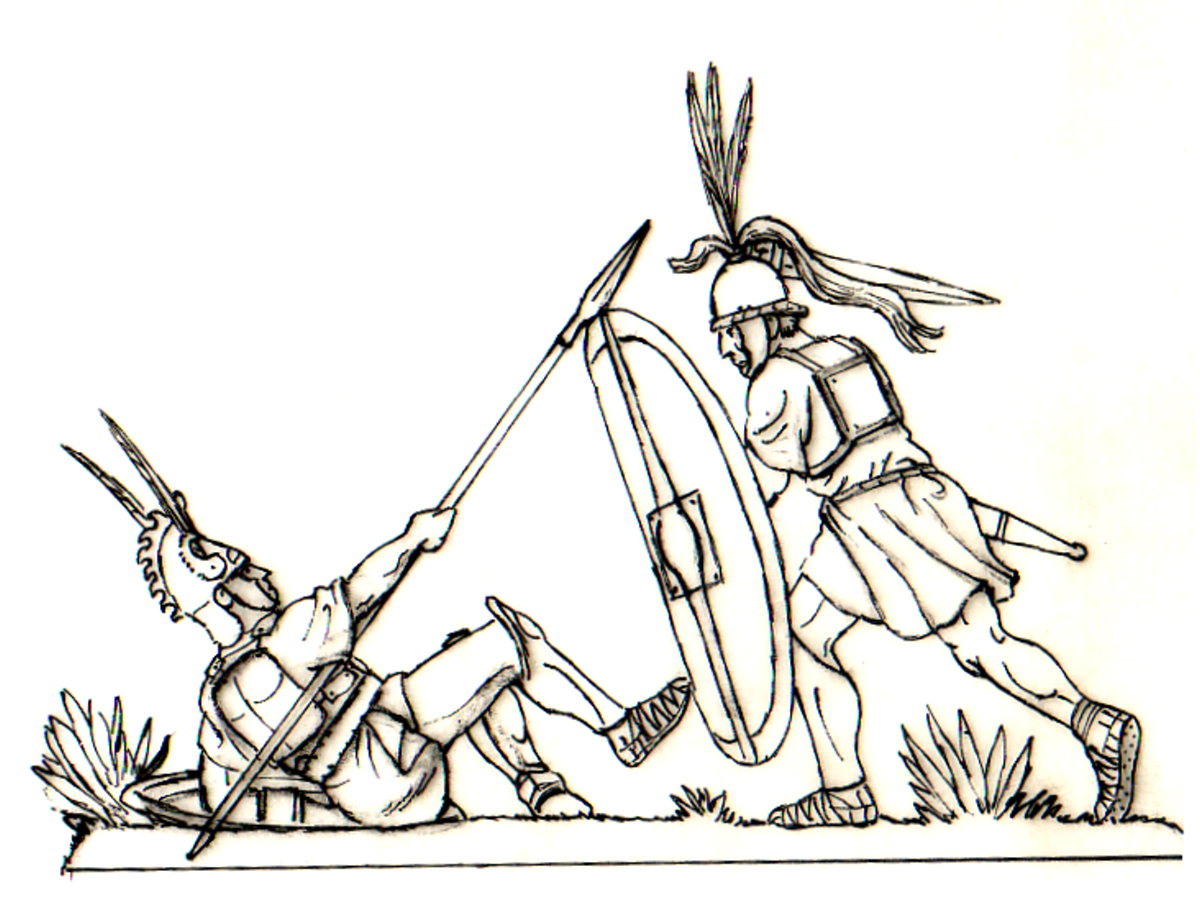 römische Legionäre gegen Samniten Krieger